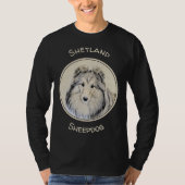 Shetland Sheepdog Malerei - Niedliche Original Hun T-Shirt (Vorderseite)