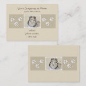 Shetland Sheepdog-Malerei - Niedliche Original Hun Visitenkarte (Vorne/Hinten)