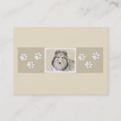 Shetland Sheepdog-Malerei - Niedliche Original Hun Visitenkarte (Rückseite)