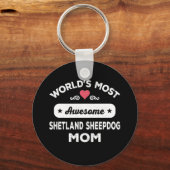 Shetland Sheepdog Mama Schlüsselanhänger (Vorderseite)