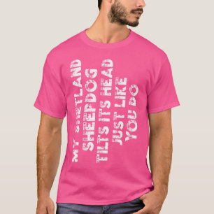 Shetland Sheepdog Mama Vater Funny Dog Lover Women T-Shirt