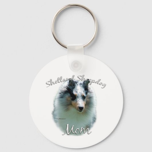 Shetland Sheepdog (Merle) Mama 2 Schlüsselanhänger (Vorderseite)