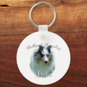 Shetland Sheepdog (Merle) Mama 2 Schlüsselanhänger (Rückseite)