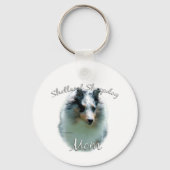 Shetland Sheepdog (Merle) Mama 2 Schlüsselanhänger (Rückseite)