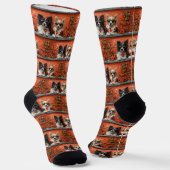 Shetland Sheepdog mit Herz-Rose Valentinstag Socken (Gewinkelt)