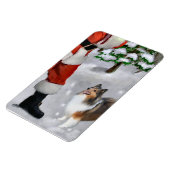 Shetland Sheepdog mit Weihnachten Magnet (Linke Seite)