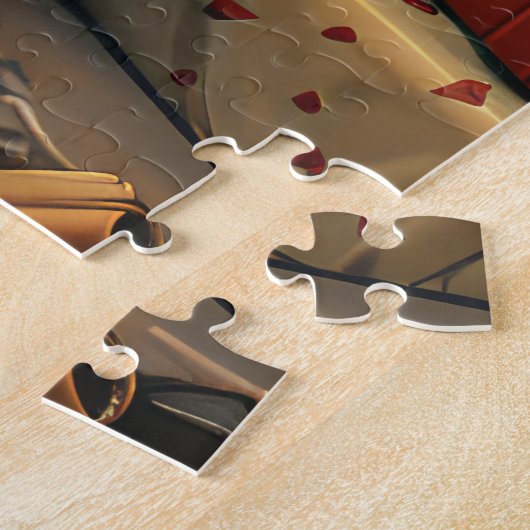 Shetland Sheepdog mit Weihnachtsgeschenken Kamin Puzzle (Seite)