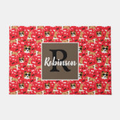 Shetland Sheepdog Monogram Nachname Fußmatte (Vorderseite)