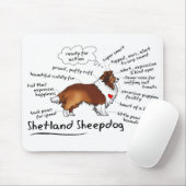 Shetland Sheepdog mousepad (Mit Mouse)
