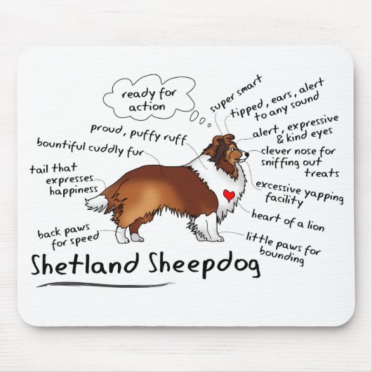 Shetland Sheepdog mousepad (Vorne)