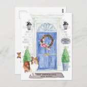 Shetland Sheepdog Moving Announccard Postkarte (Vorne/Hinten)