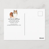 Shetland Sheepdog Moving Announccard Postkarte (Rückseite)