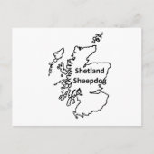 Shetland Sheepdog Name in Origin Postkarte (Vorderseite)