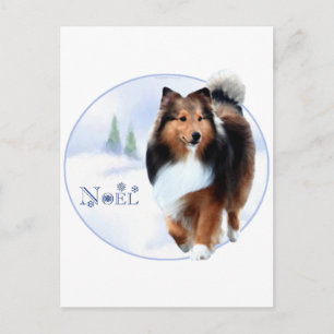 Shetland Sheepdog Noel Feiertagspostkarte