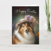 Shetland Sheepdog Osterkarte Feiertagskarte (Vorderseite)