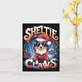 Shetland Sheepdog Owner Costume Sheltie Claws Chri Karte (Gelbe Blume)
