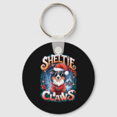 Shetland Sheepdog Owner Costume Sheltie Claws Chri Schlüsselanhänger (Vorderseite)