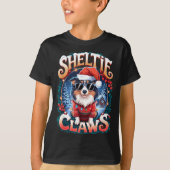 Shetland Sheepdog Owner Costume Sheltie Claws Chri T-Shirt (Vorderseite)