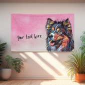 Shetland Sheepdog Painting Custom Banner