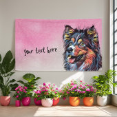Shetland Sheepdog Painting Custom Banner
