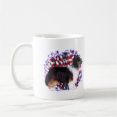 Shetland Sheepdog Patriot Kaffeetasse (Links)