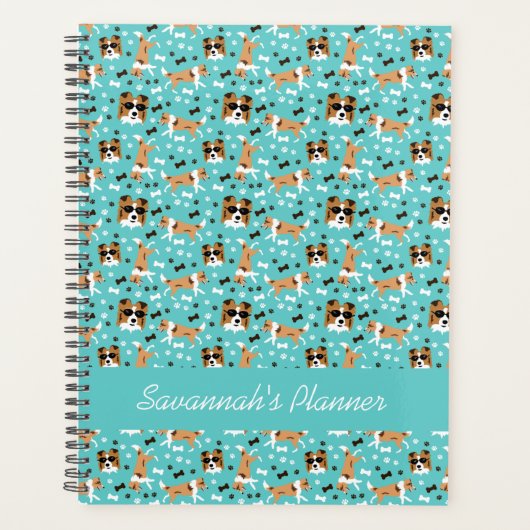 Shetland Sheepdog Pattern Aqua Planer (Vorderseite)
