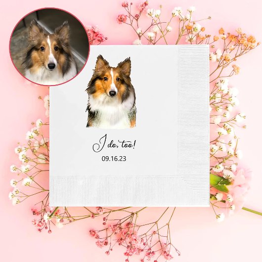 Shetland Sheepdog Personalisiert tue ich auch Serviette