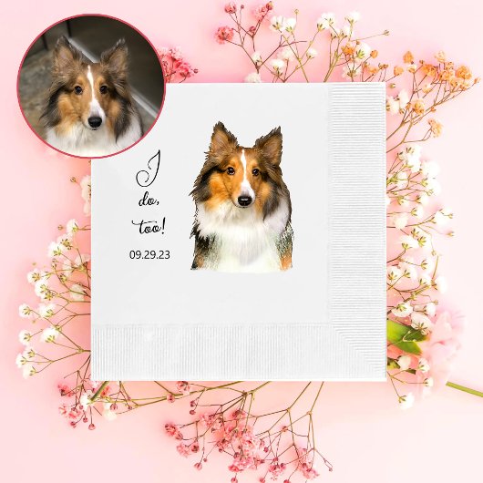 Shetland Sheepdog Personalisiert tue ich auch Serviette