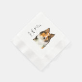 Shetland Sheepdog Personalisiert tue ich auch Serviette (Ecke)