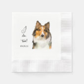 Shetland Sheepdog Personalisiert tue ich auch Serviette (Vorderseite)