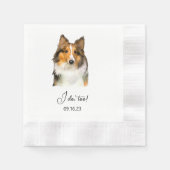 Shetland Sheepdog Personalisiert tue ich auch Serviette (Vorderseite)