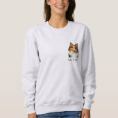 Shetland Sheepdog Personalisierte Hand Zeichnend Sweatshirt (Vorderseite)