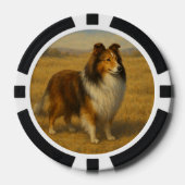 Shetland Sheepdog Pokerchips (Vorderseite)