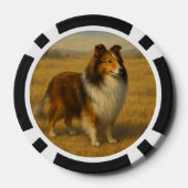 Shetland Sheepdog Pokerchips (Rückseite)