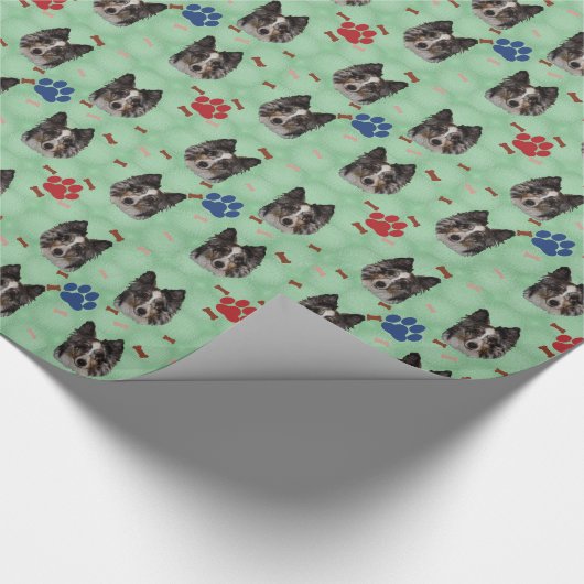 Shetland Sheepdog Portrait Geschenkpapier (Ecke)