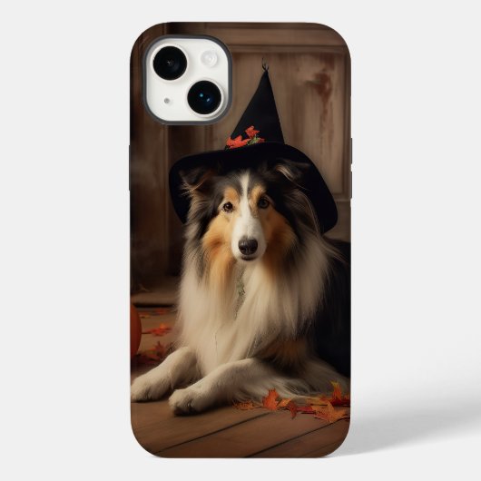 Shetland Sheepdog Pumpkins Halloween Beängstigend Case-Mate iPhone Hülle (Rückseite)
