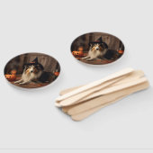 Shetland Sheepdog Pumpkins Halloween Beängstigend Fächer (Non-assembled)