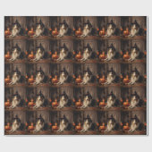 Shetland Sheepdog Pumpkins Halloween Beängstigend Geschenkpapier (Flach)