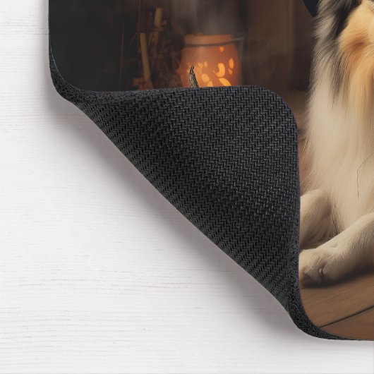 Shetland Sheepdog Pumpkins Halloween Beängstigend Mousepad (Ecke)