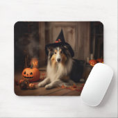 Shetland Sheepdog Pumpkins Halloween Beängstigend Mousepad (Mit Mouse)