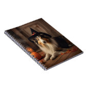 Shetland Sheepdog Pumpkins Halloween Beängstigend Notizblock (Rechte Seite)