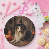 Shetland Sheepdog Pumpkins Halloween Beängstigend Pappteller (Party)