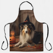 Shetland Sheepdog Pumpkins Halloween Beängstigend Schürze (Vorderseite)