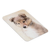 Shetland Sheepdog Puppy Malerei Original Dog Art Magnet (Rechte Seite)