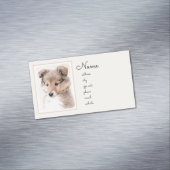 Shetland Sheepdog Puppy Malerei Original Dog Art Magnetische Visitenkarte (Beispiel)