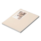 Shetland Sheepdog Puppy Malerei Original Dog Art Notizblock (Rotiert)