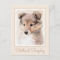 Shetland Sheepdog Puppy Malerei Original Dog Art