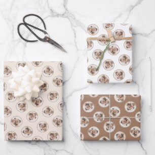 Shetland Sheepdog Puppy Painting Sheltie Dog Art Geschenkpapier Set