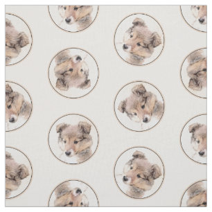 Shetland Sheepdog Puppy Painting Sheltie Dog Art Stoff