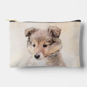 Shetland Sheepdog Puppy Painting Sheltie Dog Art Zubehörtasche